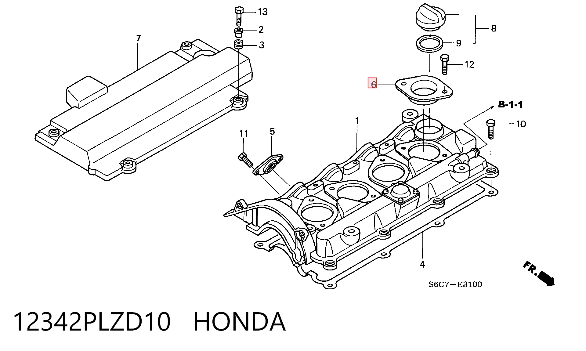 12342PLZD10 Honda