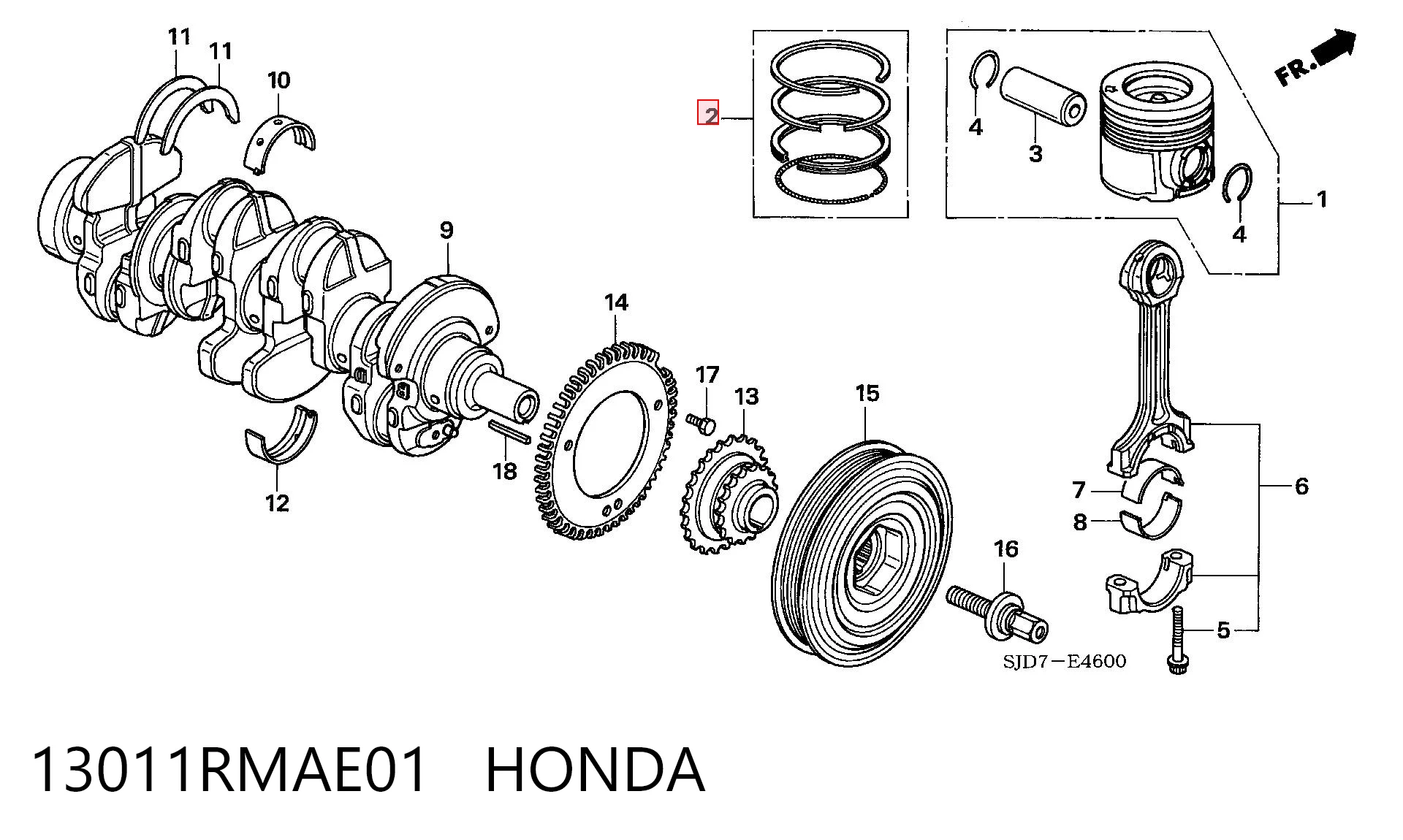 13011RMAE01 Honda