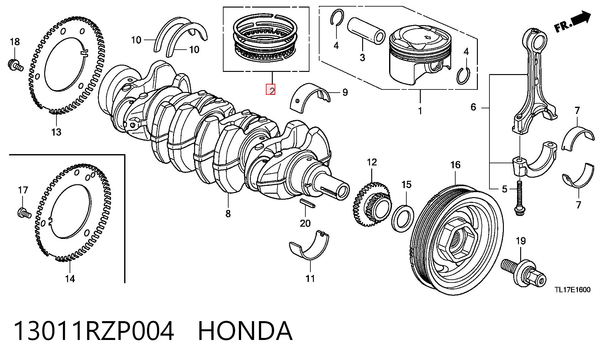 13011RZP004 Honda