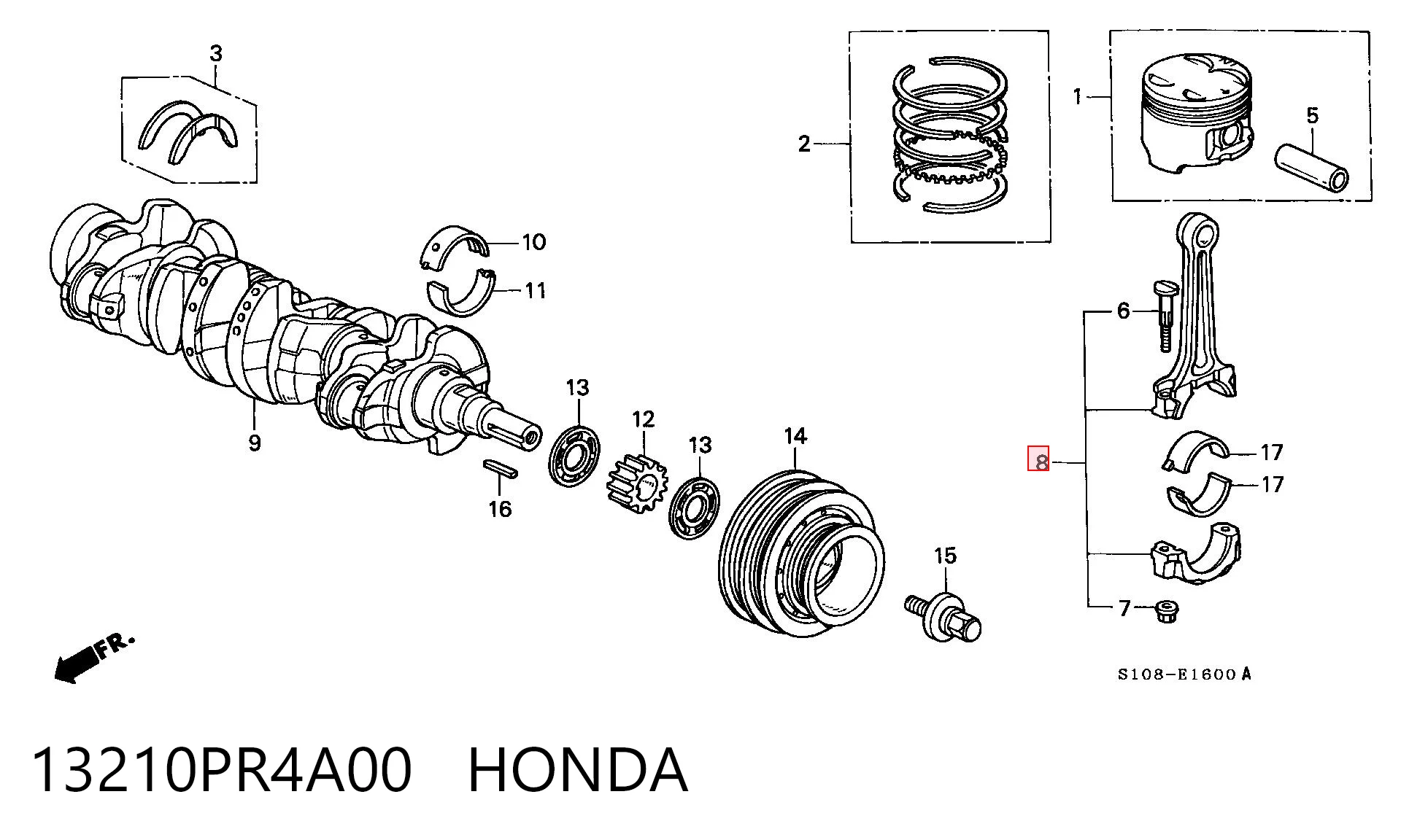 13210PR4A00 Honda Biela