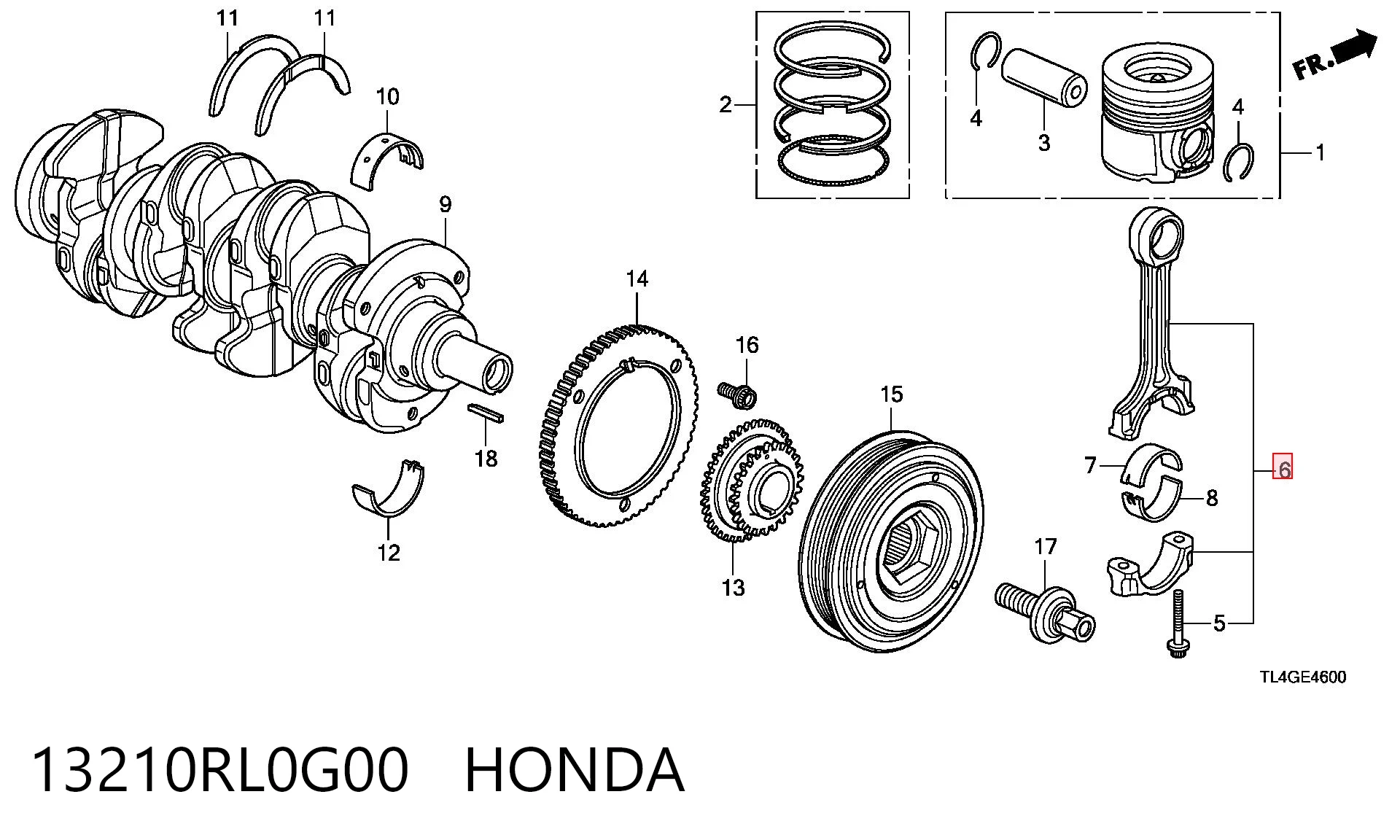 13210RL0G00 Honda