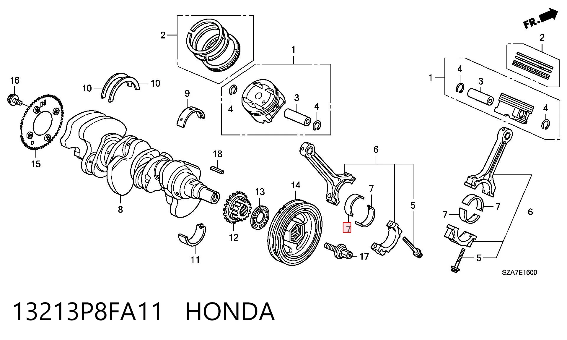 13213P8FA11 Honda