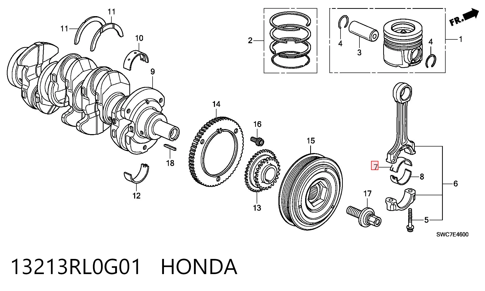 13213RL0G01 Honda