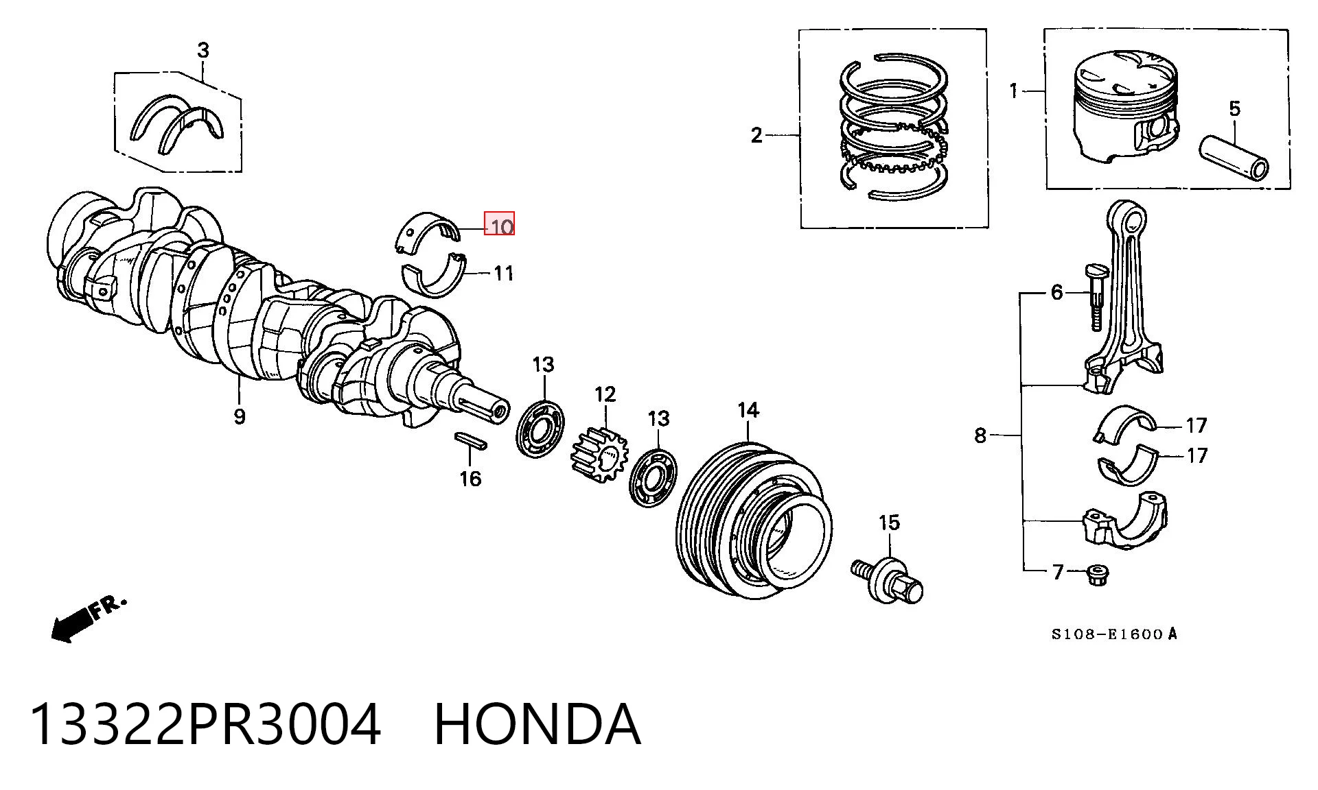 13322PR3004 Honda