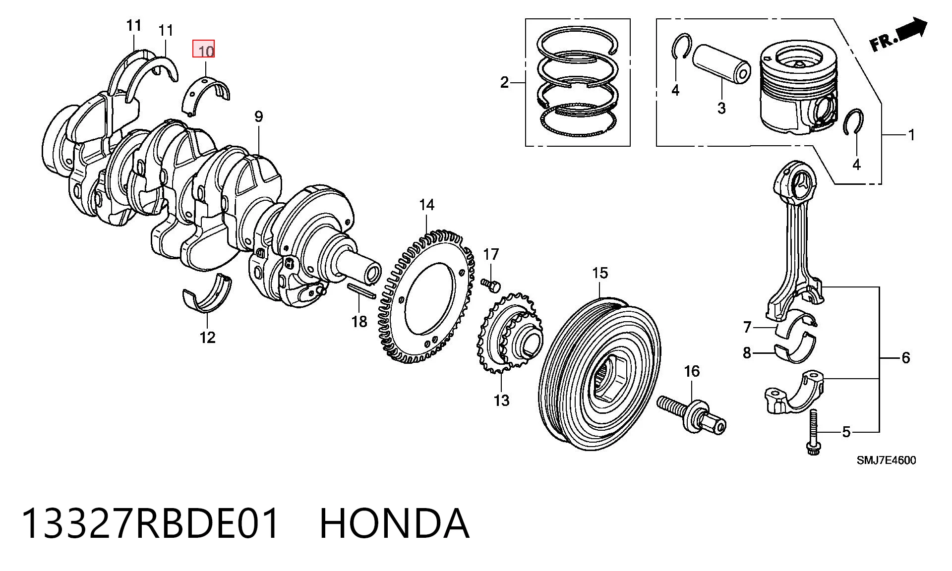 13327RBDE01 Honda