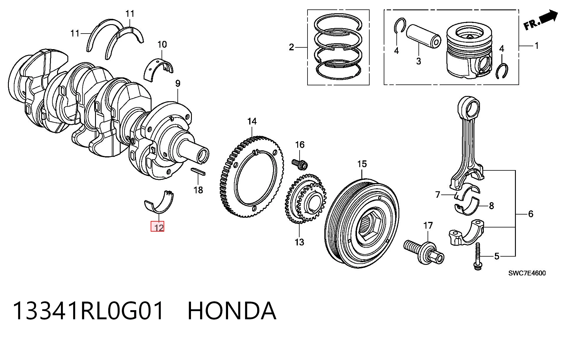 13341RL0G01 Honda