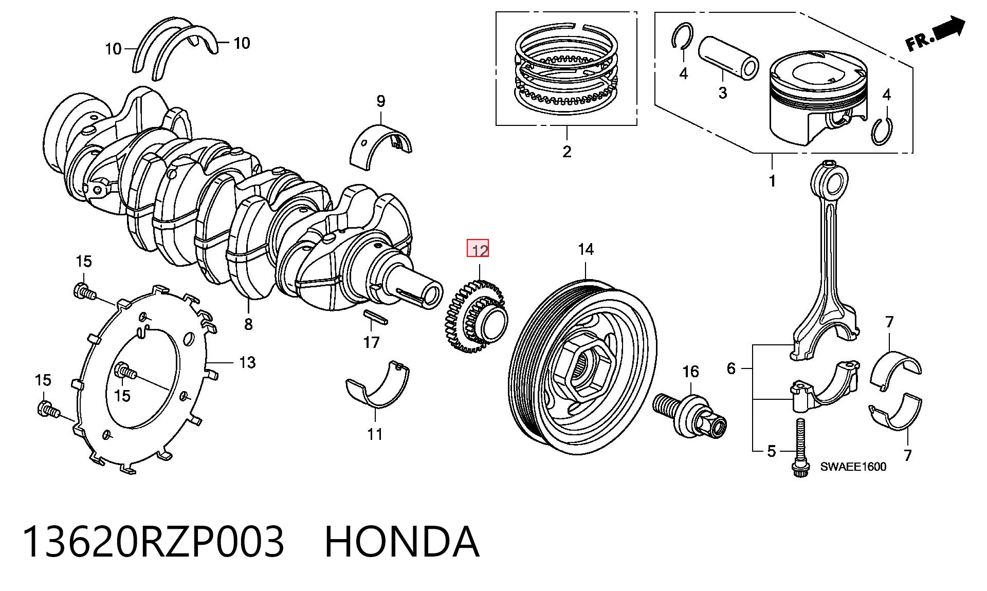 13620RZP003 Honda
