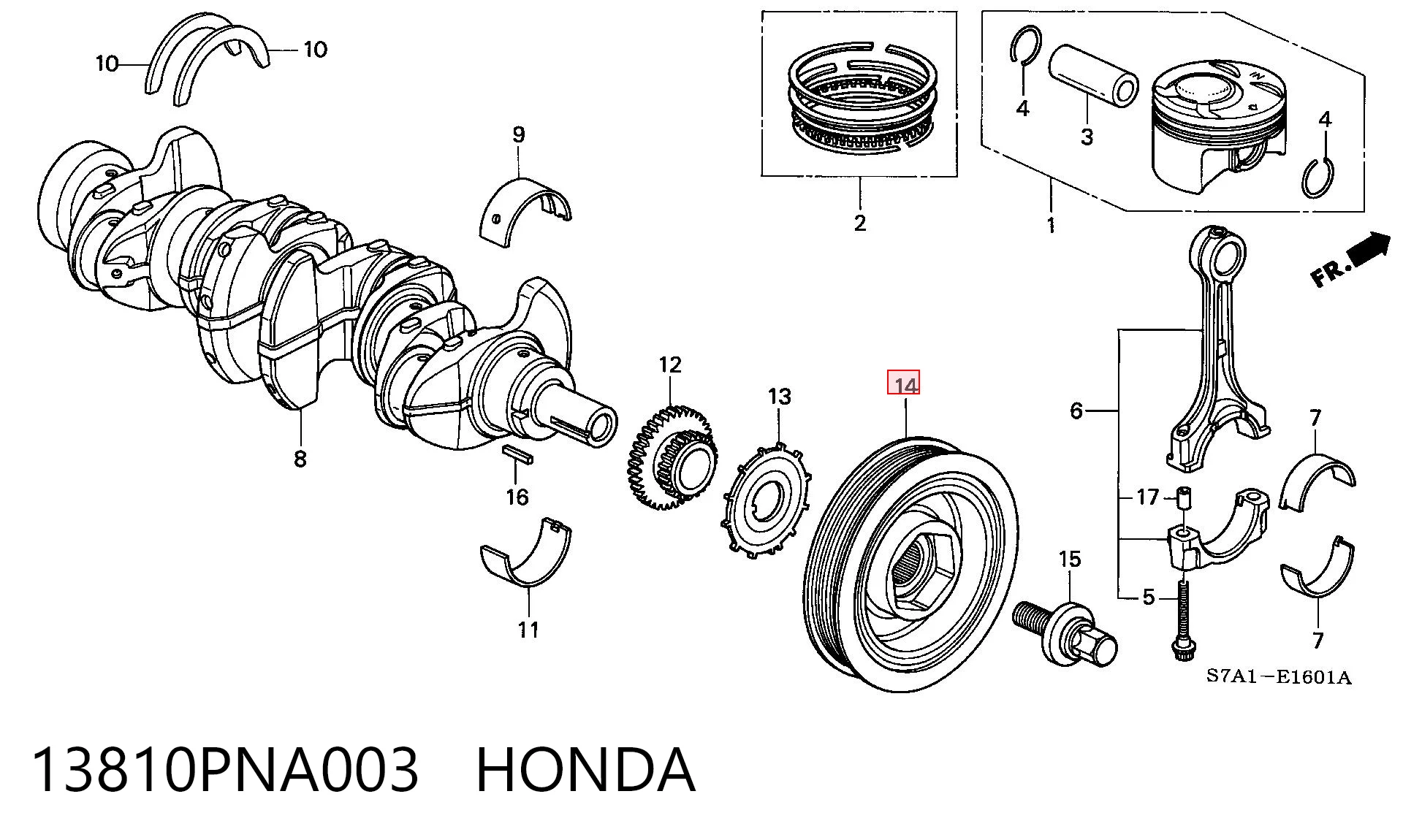 13810PNA003 Honda Dámper