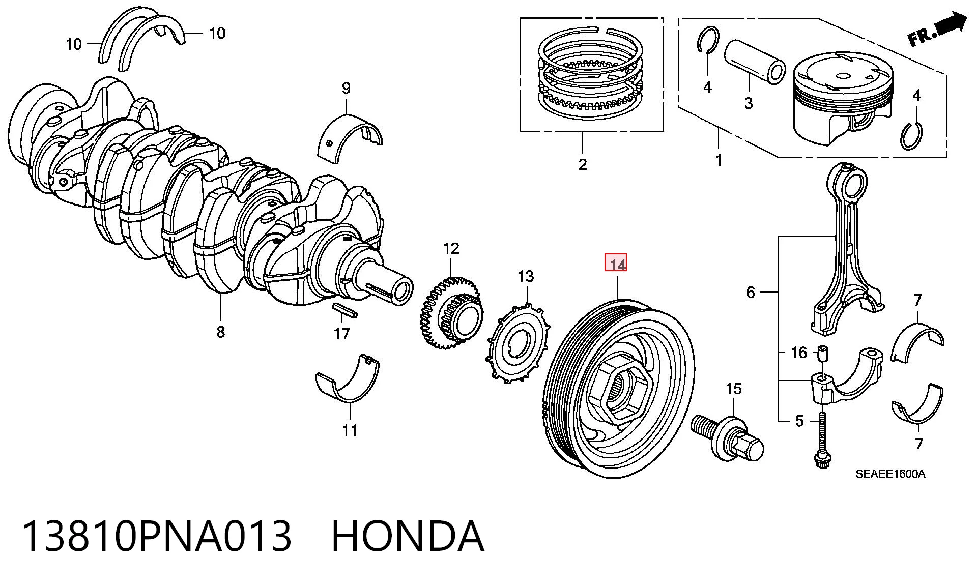 13810PNA013 Honda Dámper