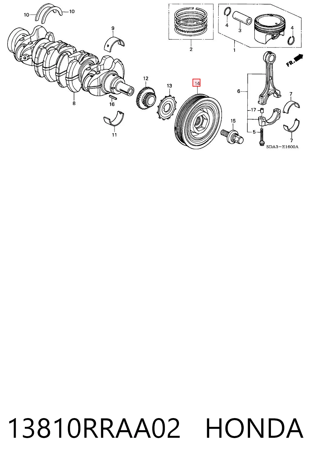 13810RRAA02 Honda Dámper