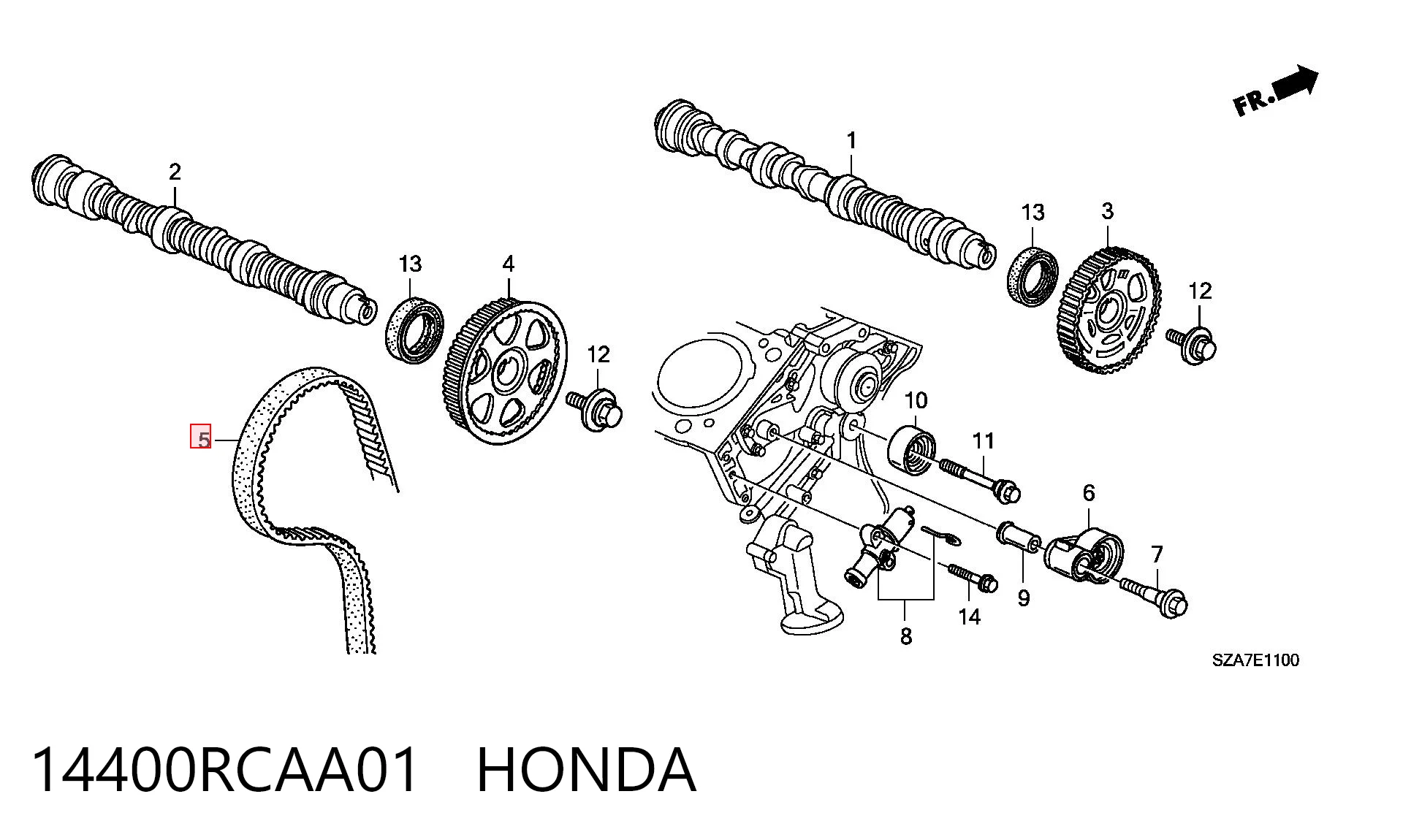 14400RCAA01 Honda Correa dentada