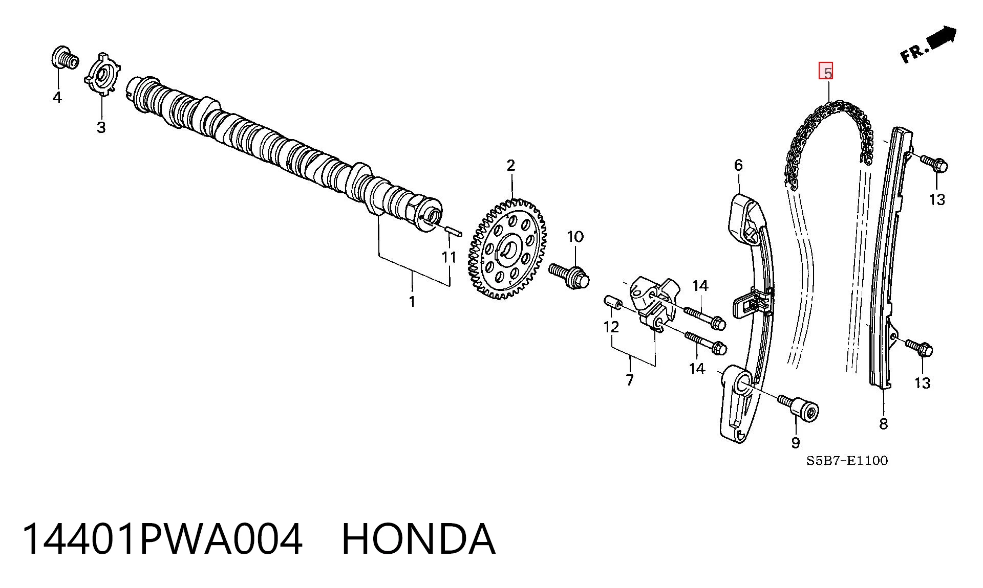 14401PWA004 Honda Cadena de motor
