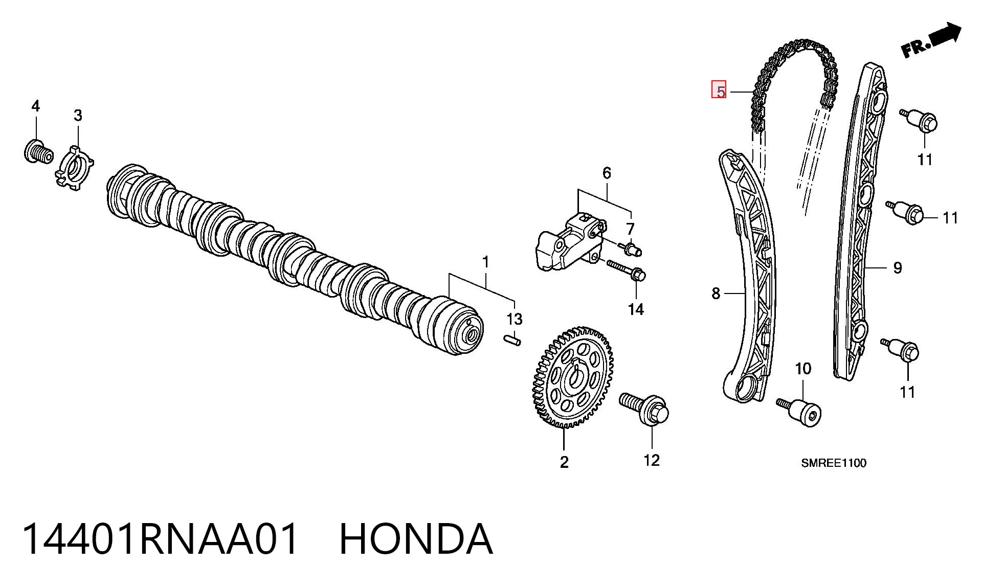 14401RNAA01 Honda Cadena de motor