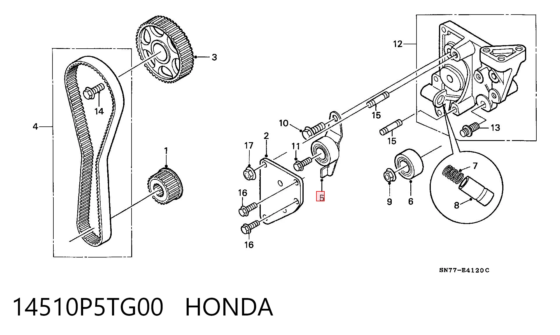 14510P5TG00 Honda