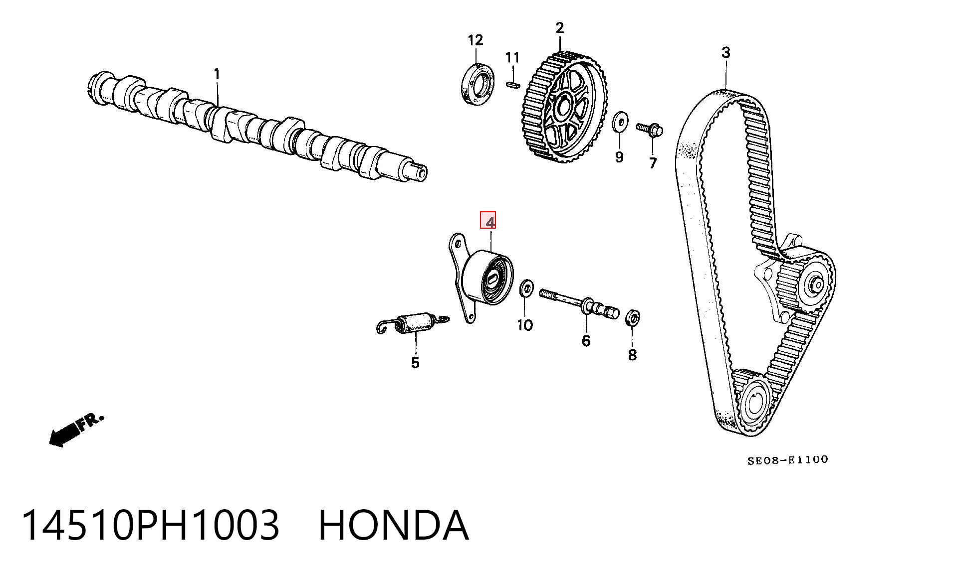Rodillo de cadena Honda Accord III (1985-1989)