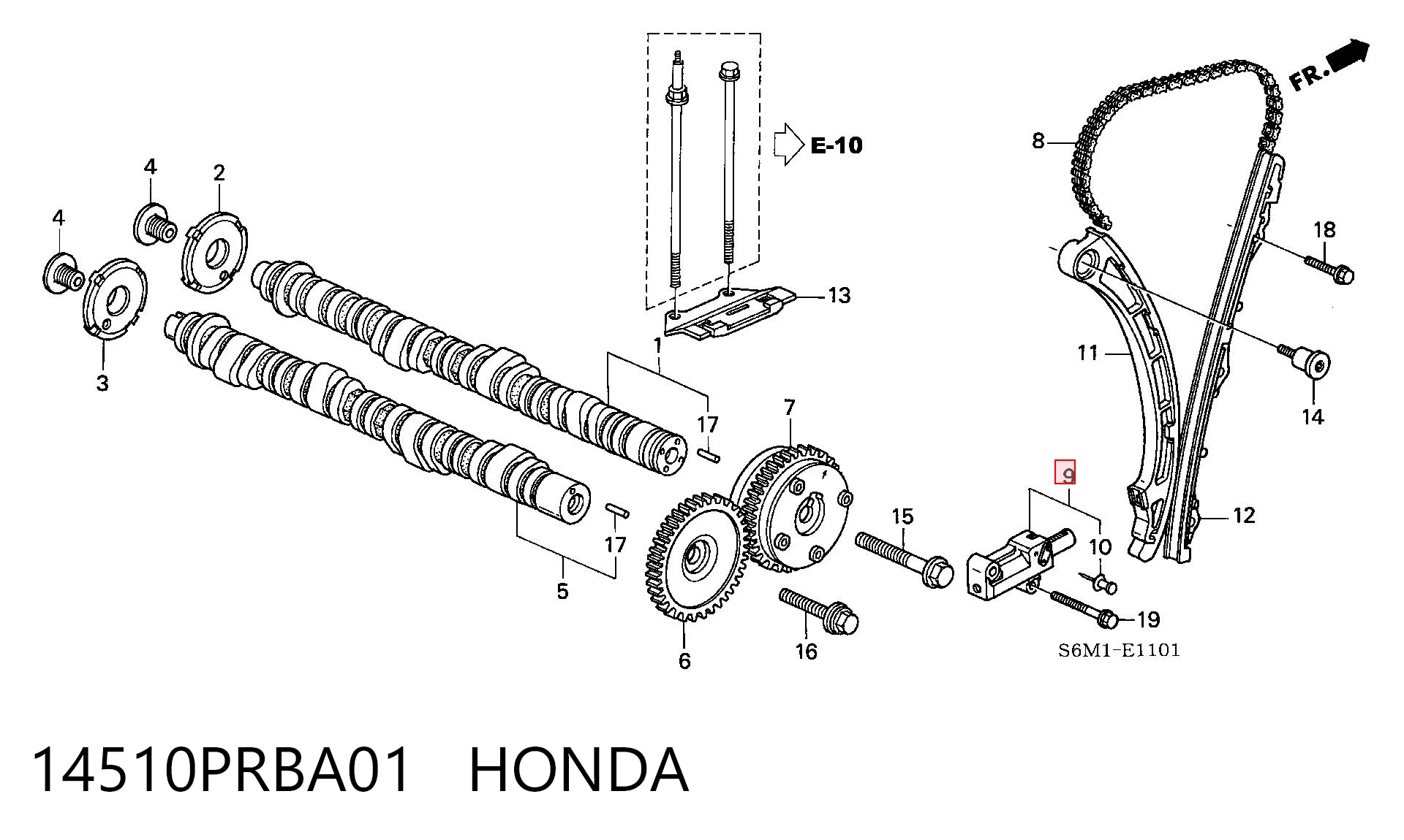 14510PRBA01 Honda Tensor de cadena de distribución