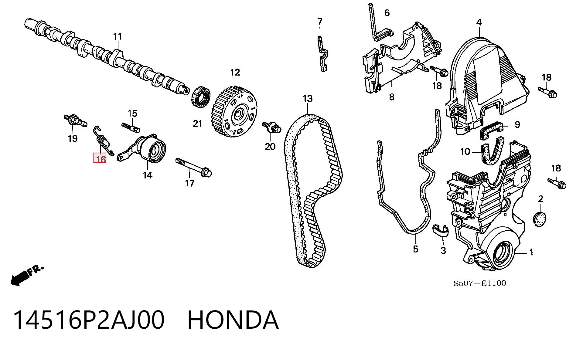 14516P2AJ00 Honda 