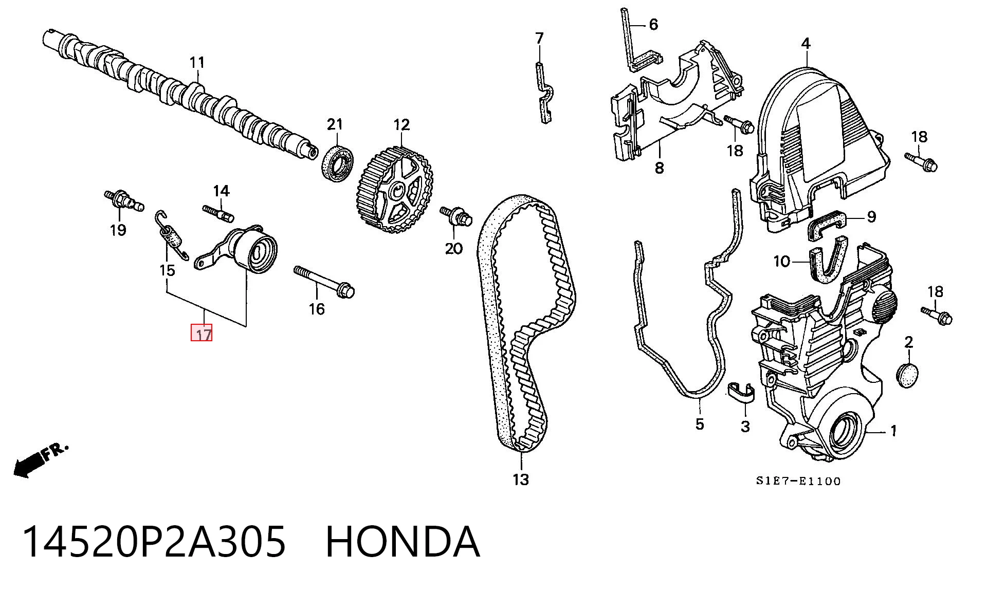 14520P2A305 Honda Rodillo de cadena