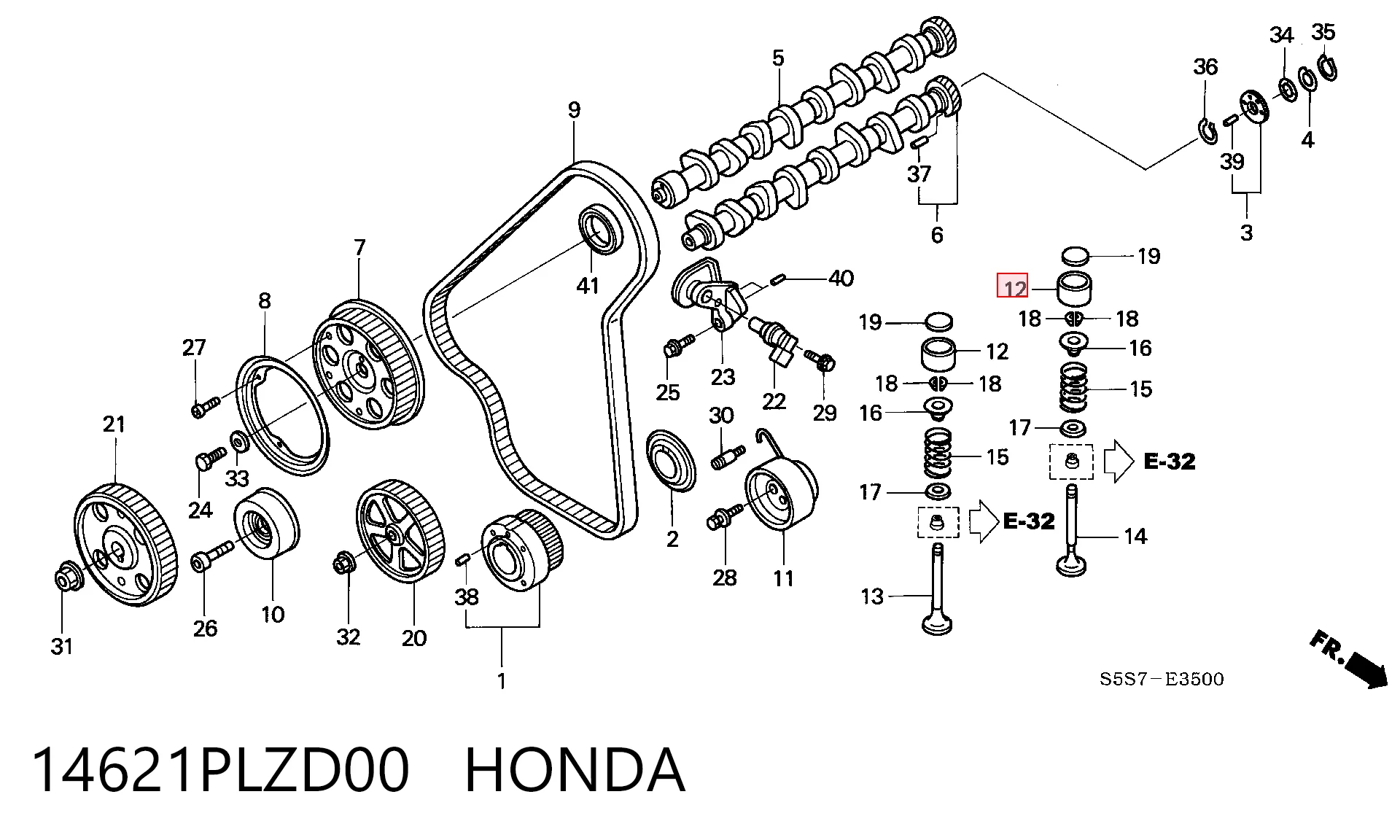 14621PLZD00 Honda