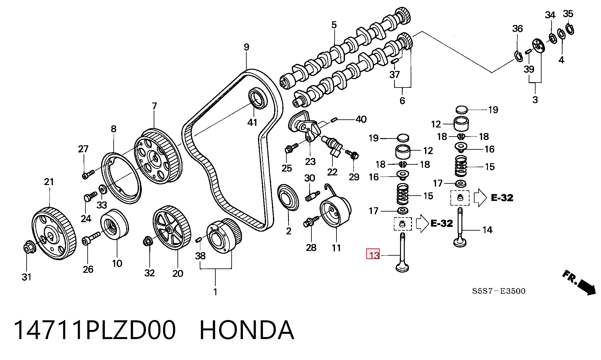 14711PLZD00 Honda