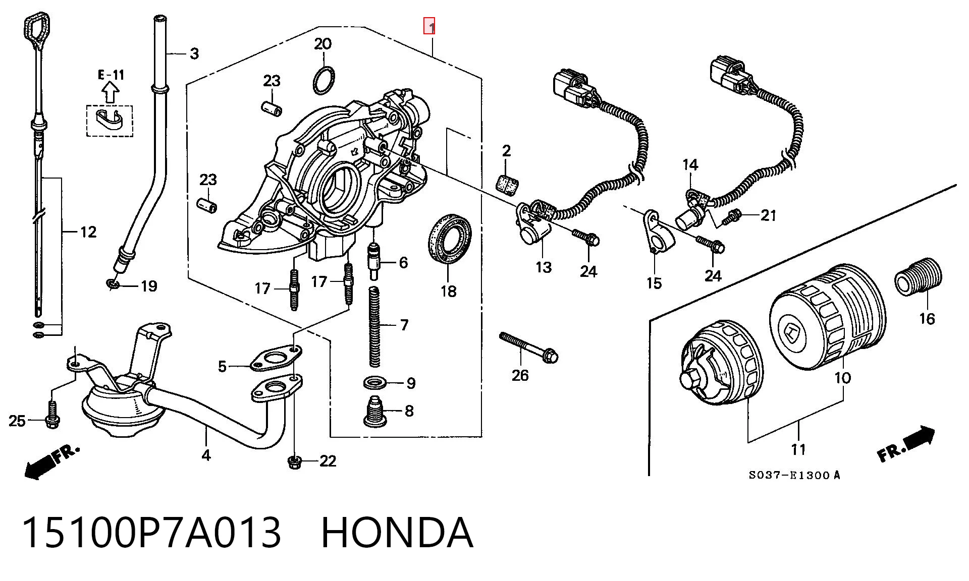 Bomba de aceite para Honda HR-V  GH