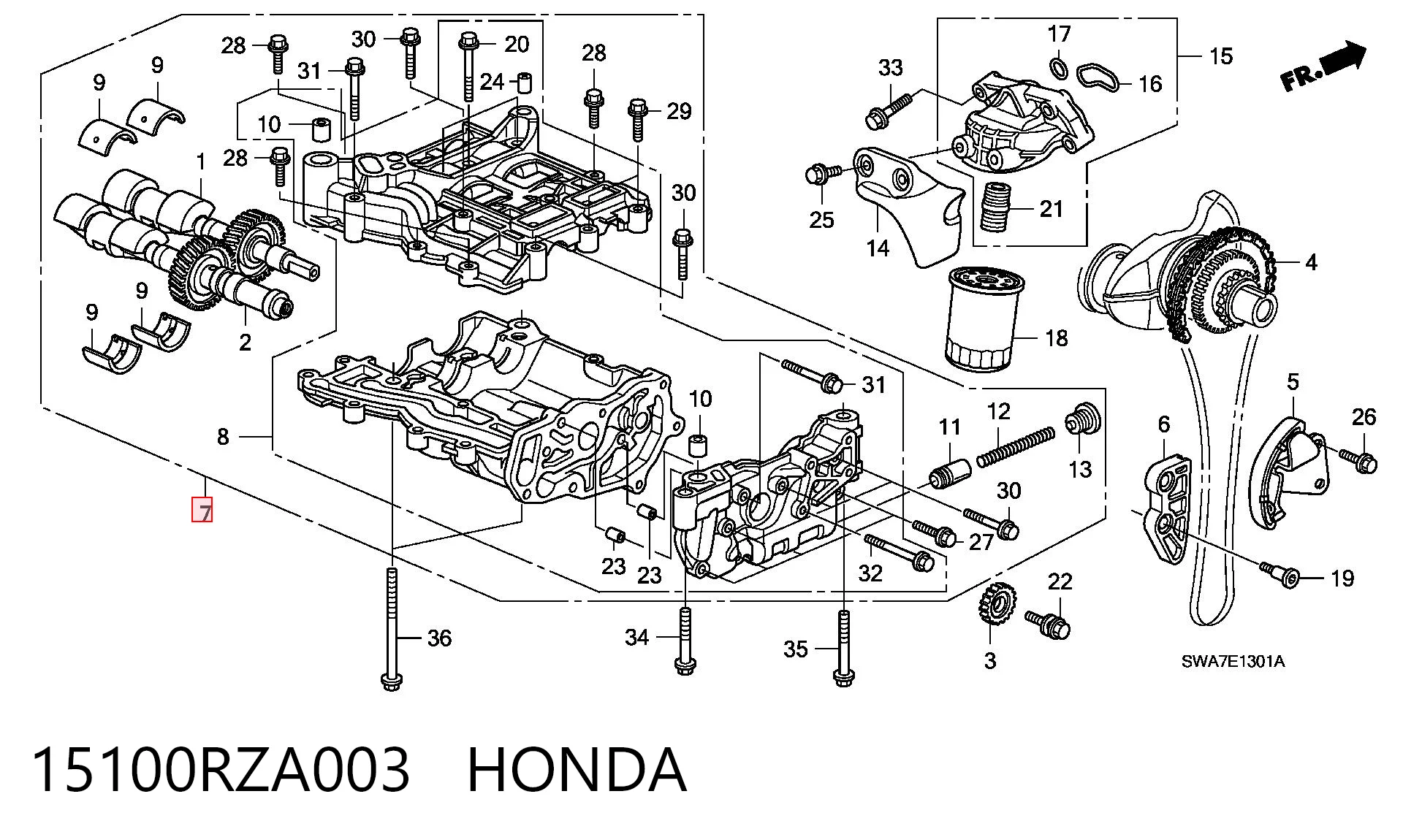 Bomba de aceite para Honda CR-V III RE