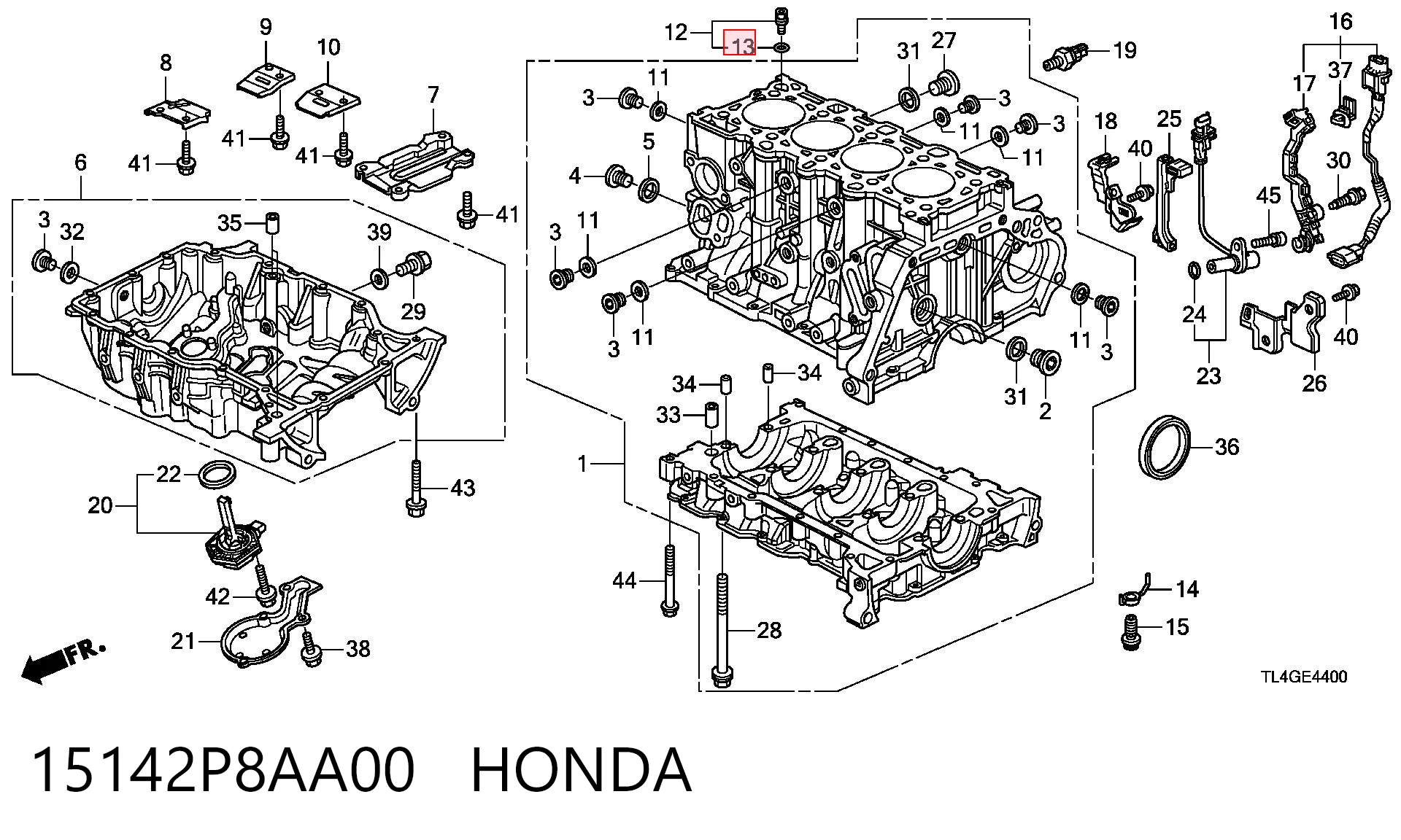 15142P8AA00 Honda Juego de juntas, colector de admisión