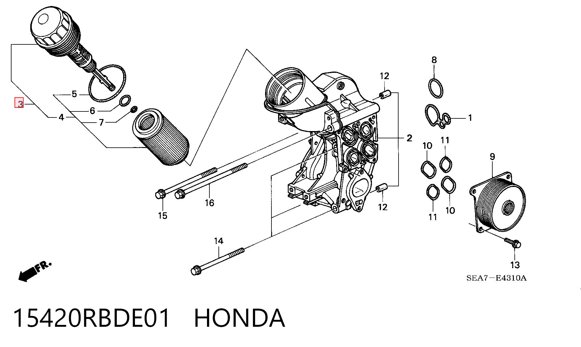 15420RBDE01 Honda