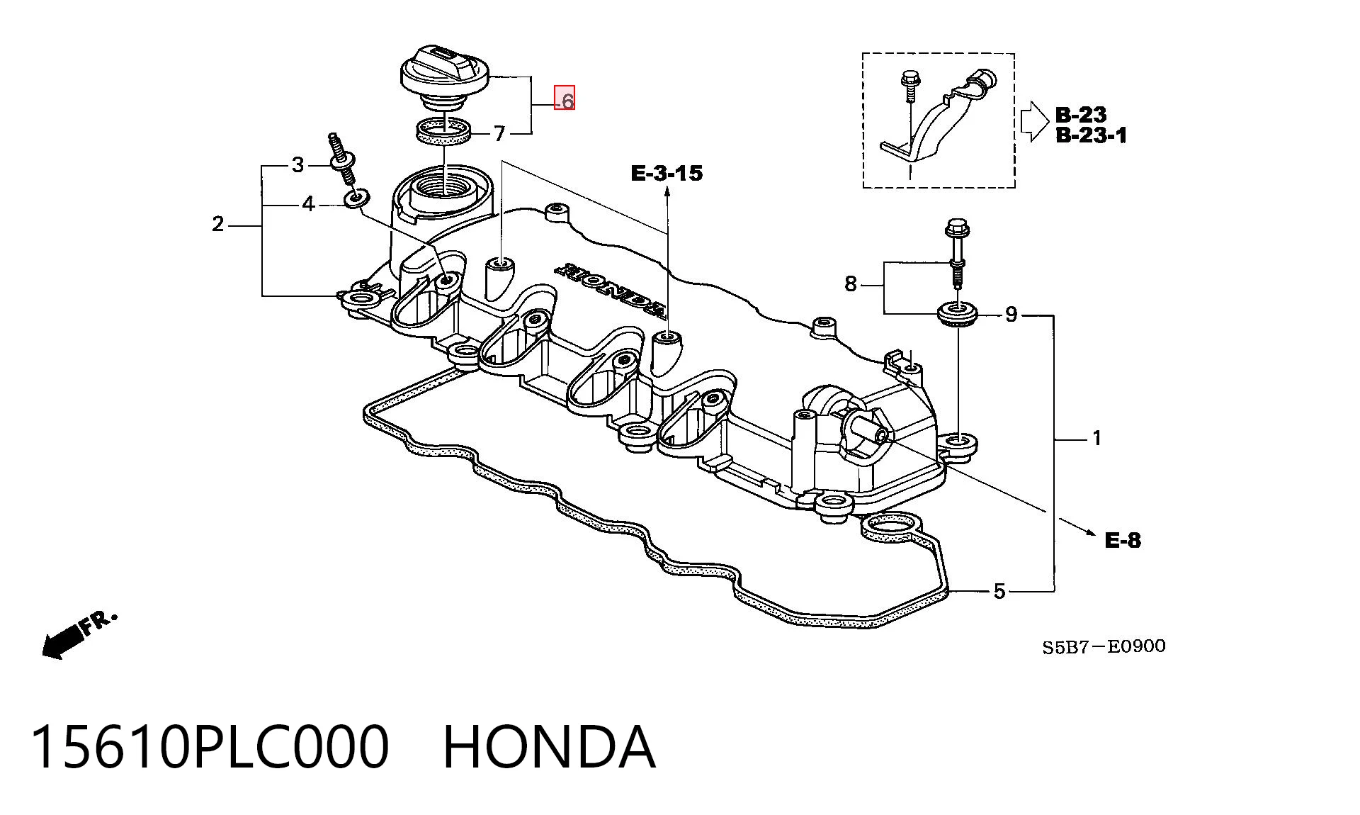 15610PLC000 Honda