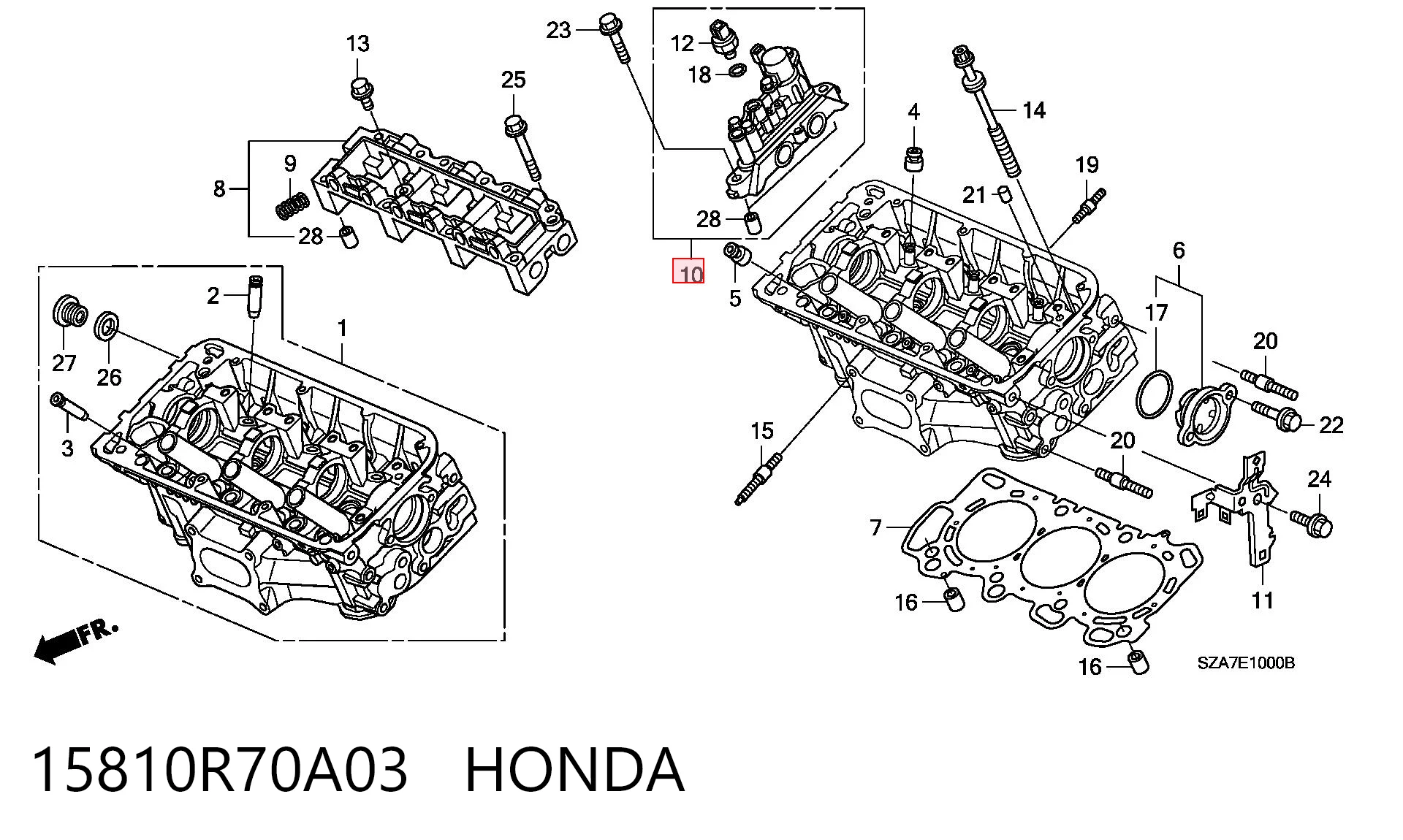 15810R70A03 Honda Válvula control, ajuste de levas