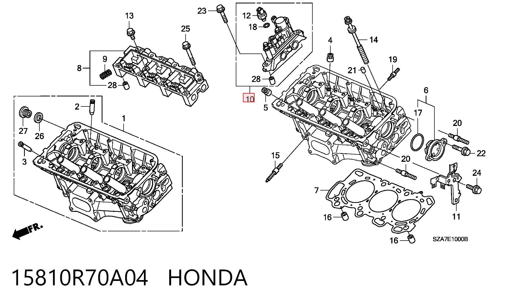 15810R70A04 Honda Válvula control, ajuste de levas