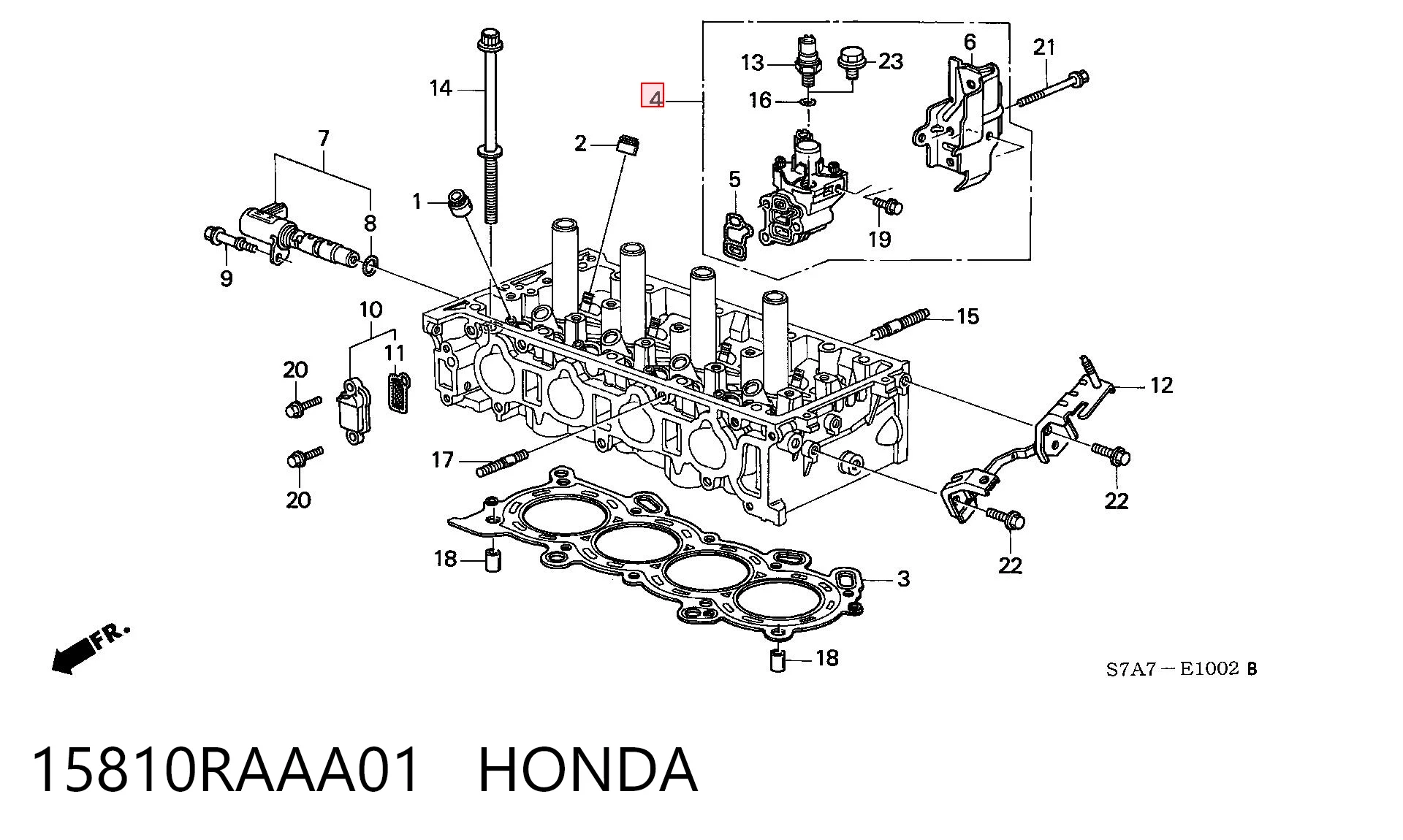 15810RAAA01 Honda Regulador de fase de distribución