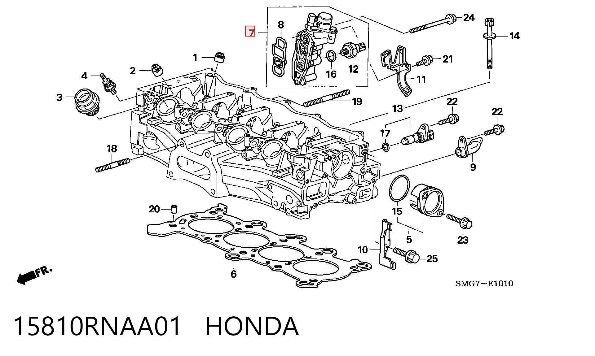 15810RNAA01 Honda Válvula control, ajuste de levas