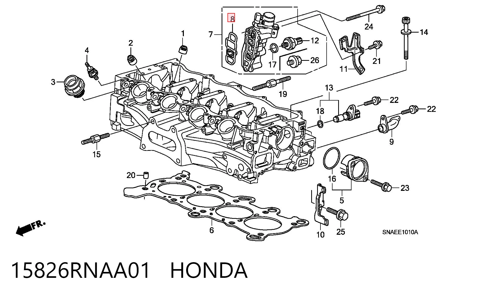 15826RNAA01 Honda Junta del soporte del filtro de aceite