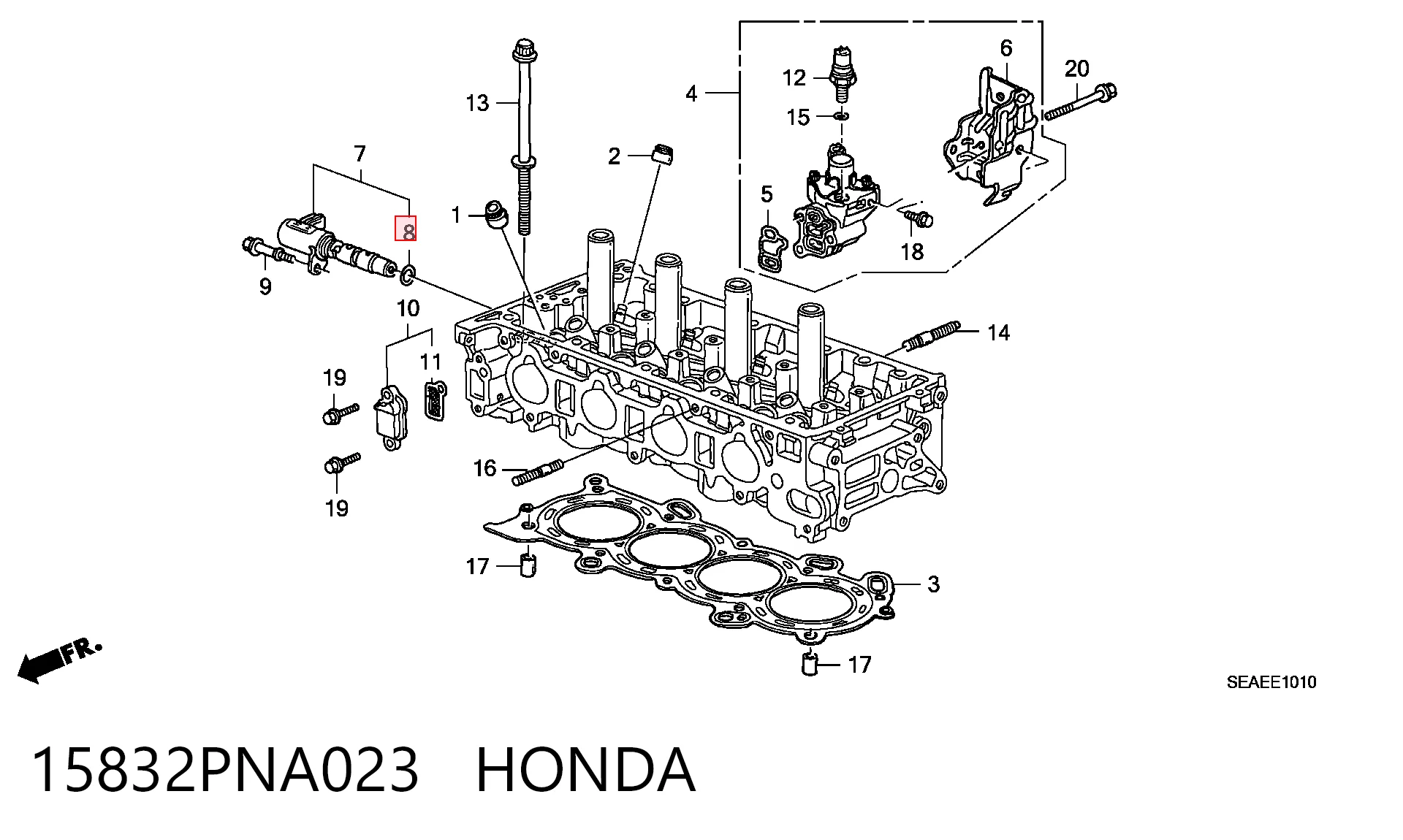 15832PNA023 Honda Junta del regulador de fase del árbol de levas