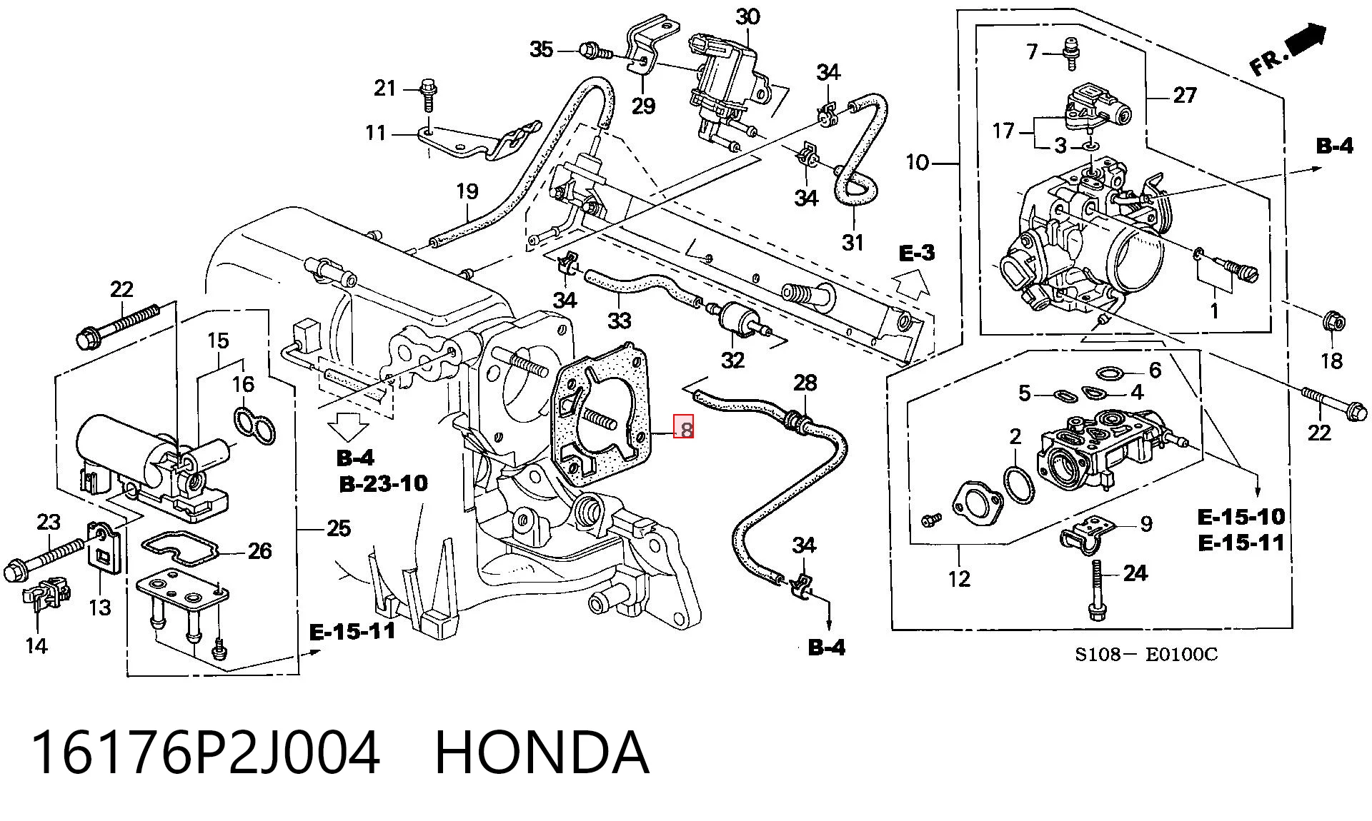 16176P2J004 Honda