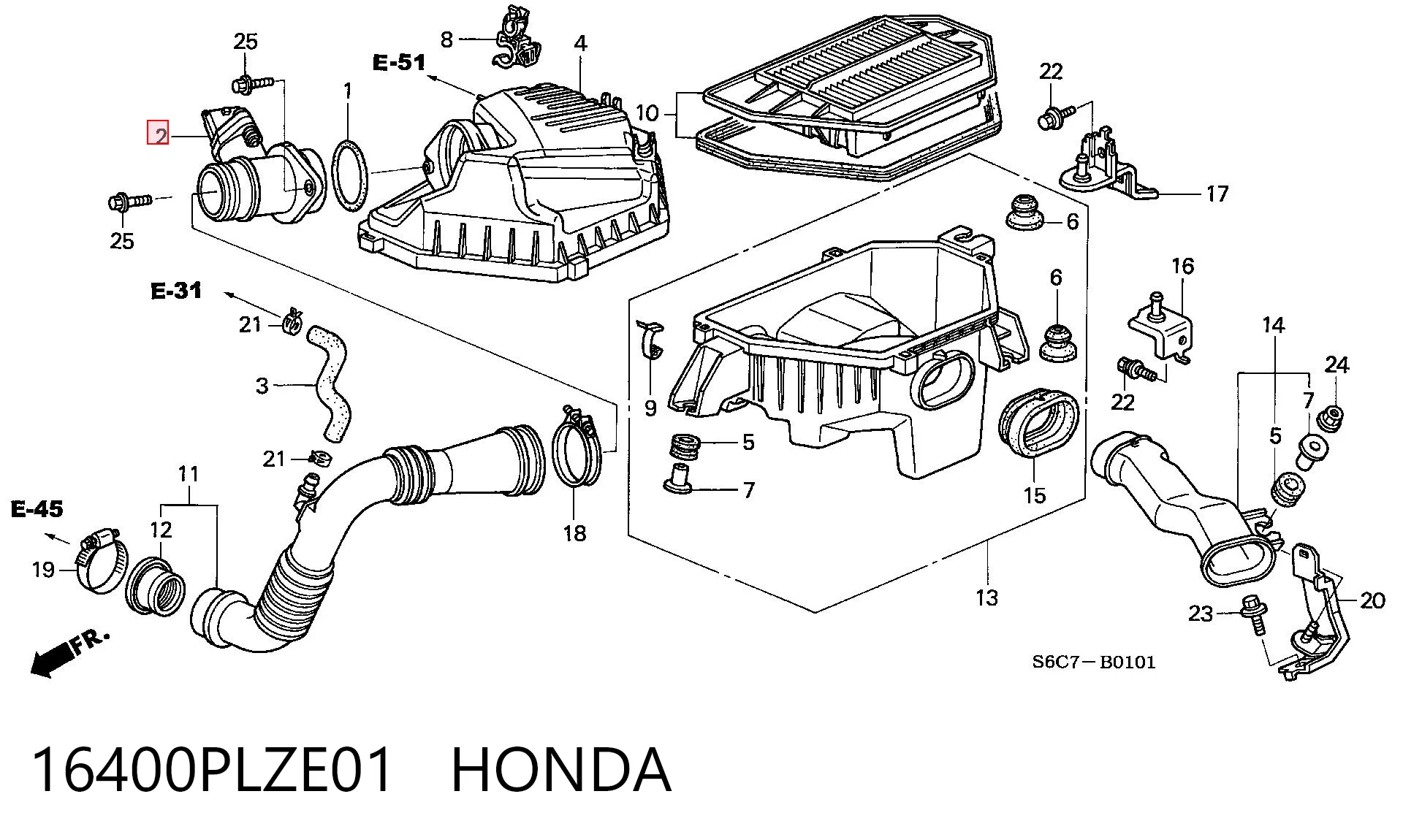 16400PLZE01 Honda