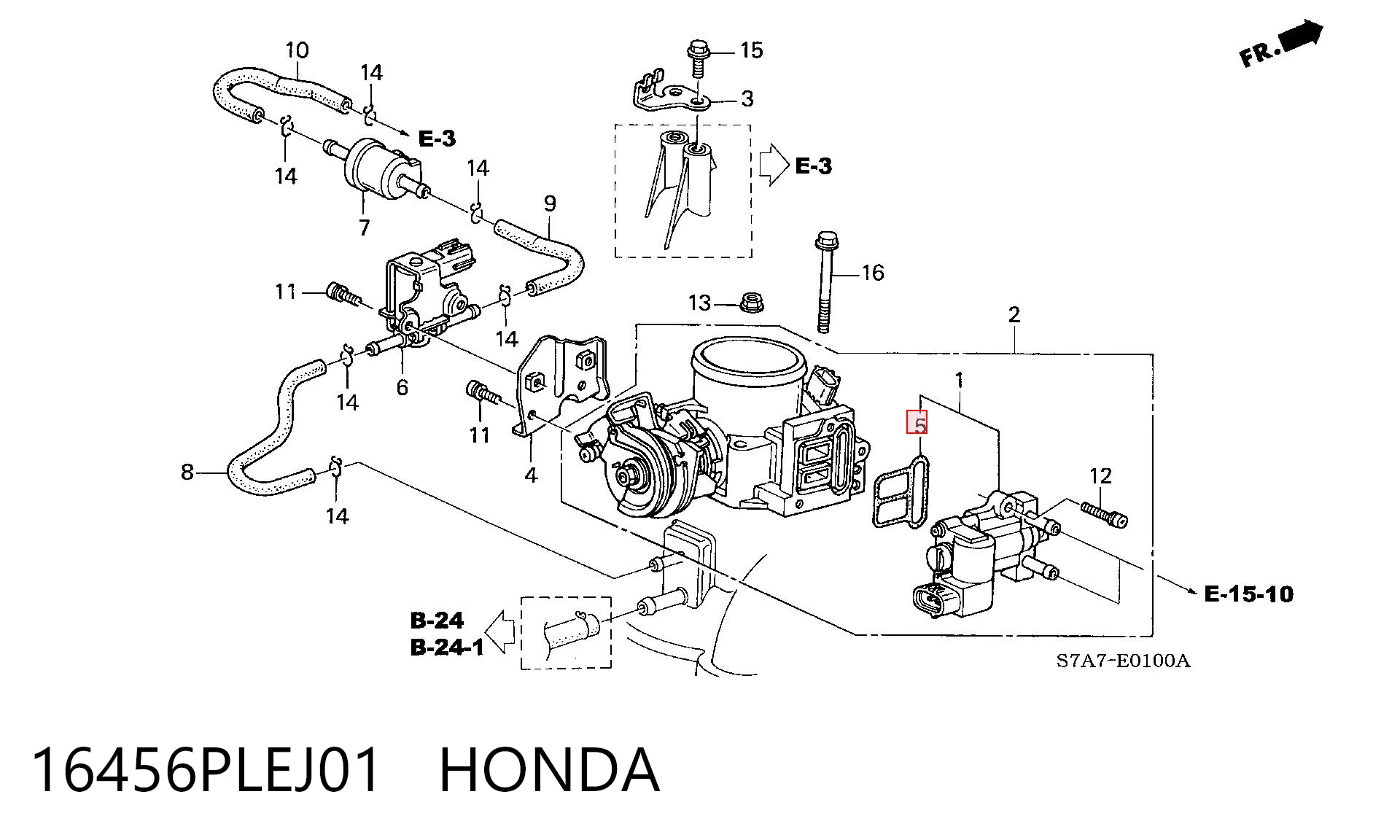 16456PLEJ01 Honda