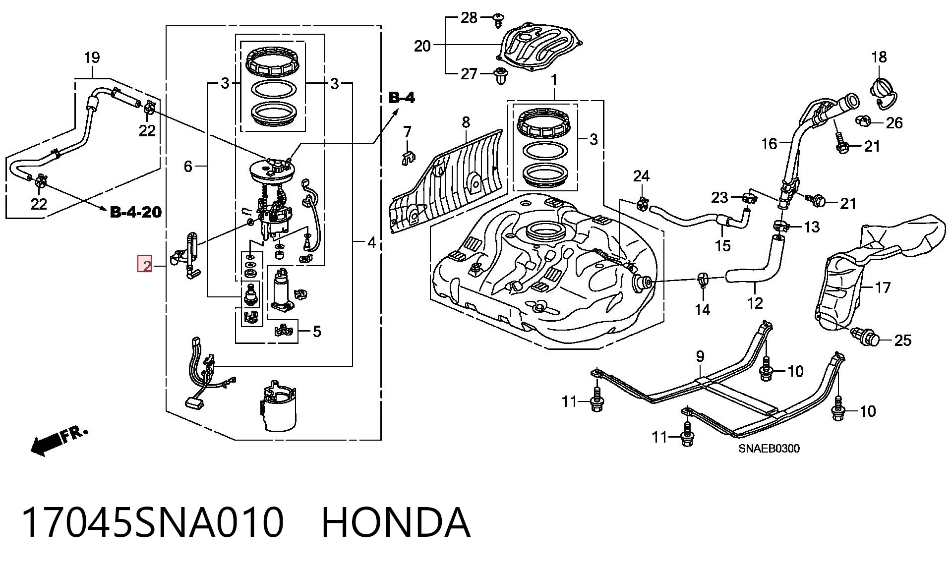 Módulo alimentación de combustible  Honda Civic VIII hatchback (FK, FN) (2005 - 2012) precio, desde 53,98 EUR