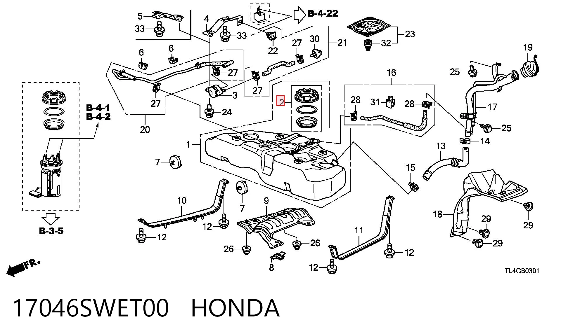 17046SWET00 Honda 