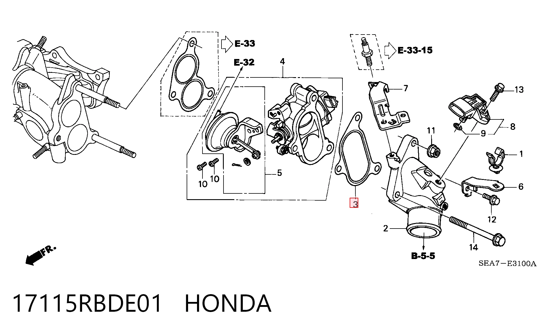 17115RBDE01 Honda