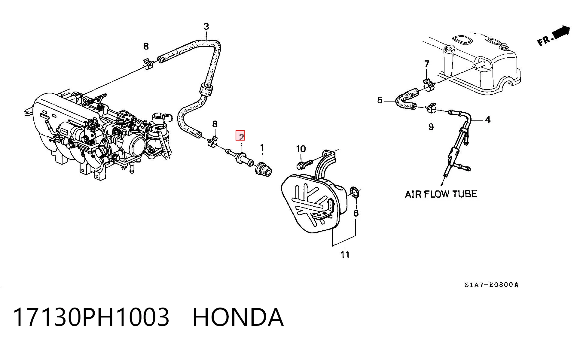 Válvula de ventilación del cárter para Mazda 626 III GD