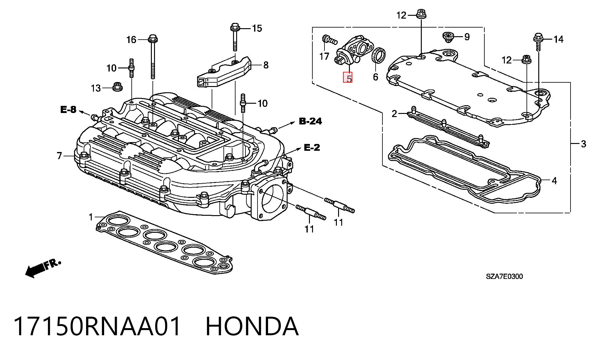 17150RNAA01 Honda Regulador de ralentí