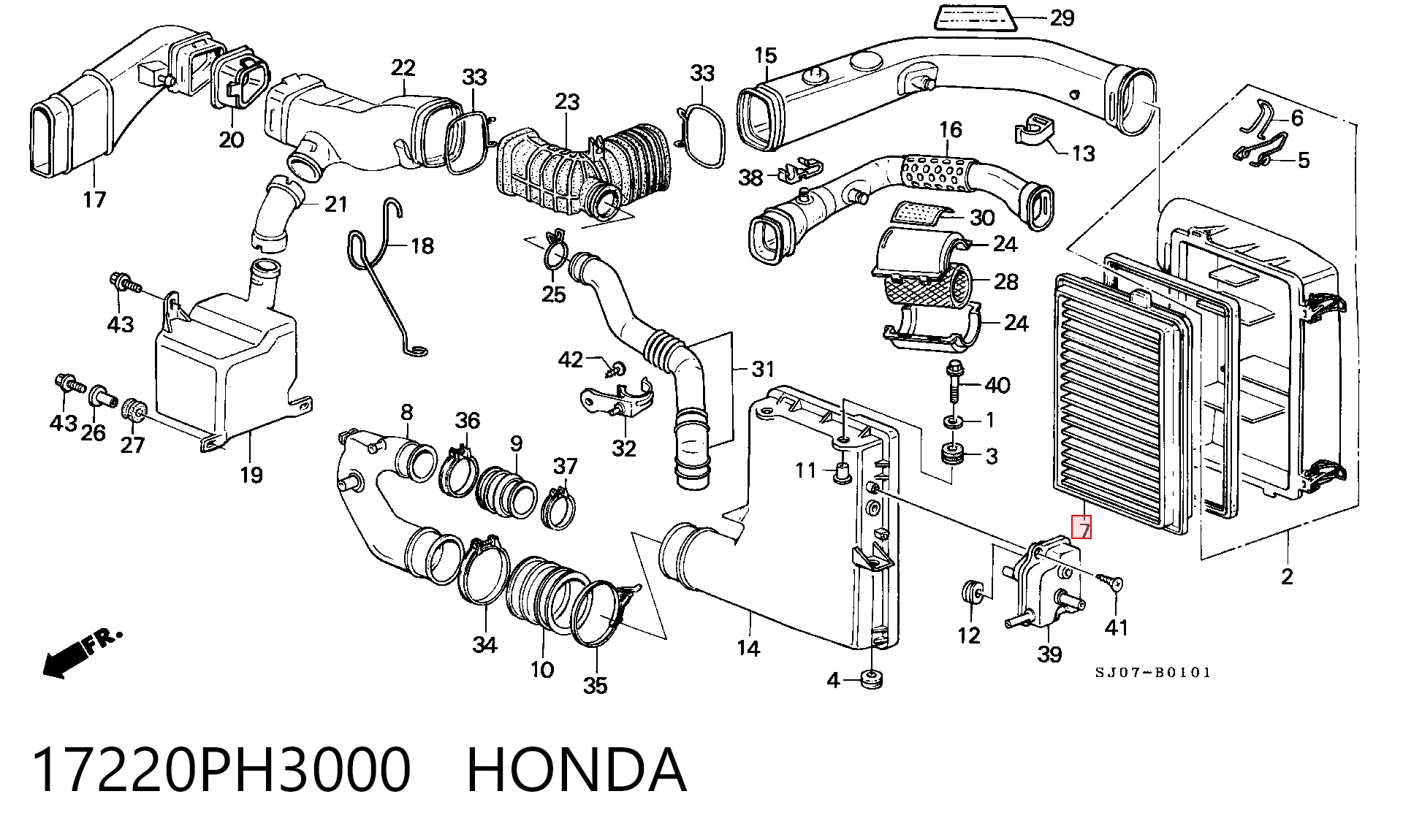  Filtro de aire Honda Accord 3