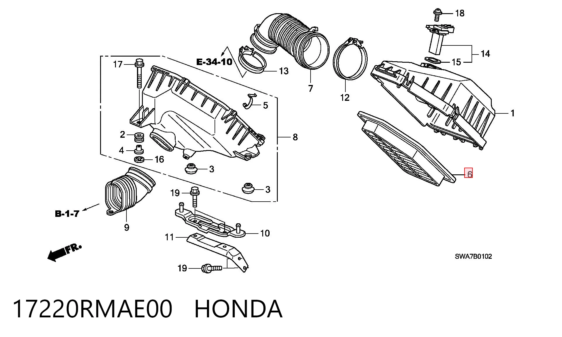 17220RMAE00 Honda
