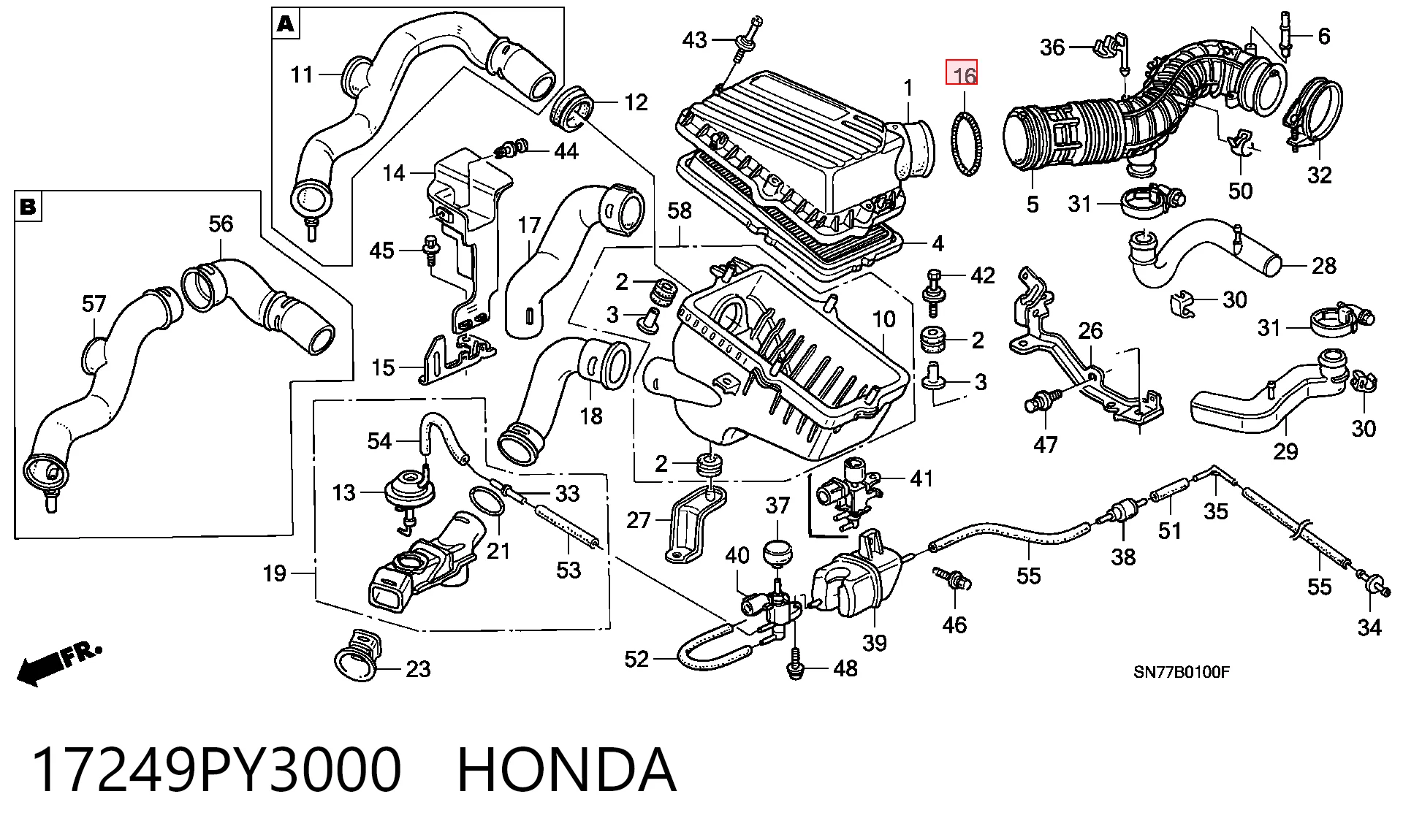 17249PY3000 Honda