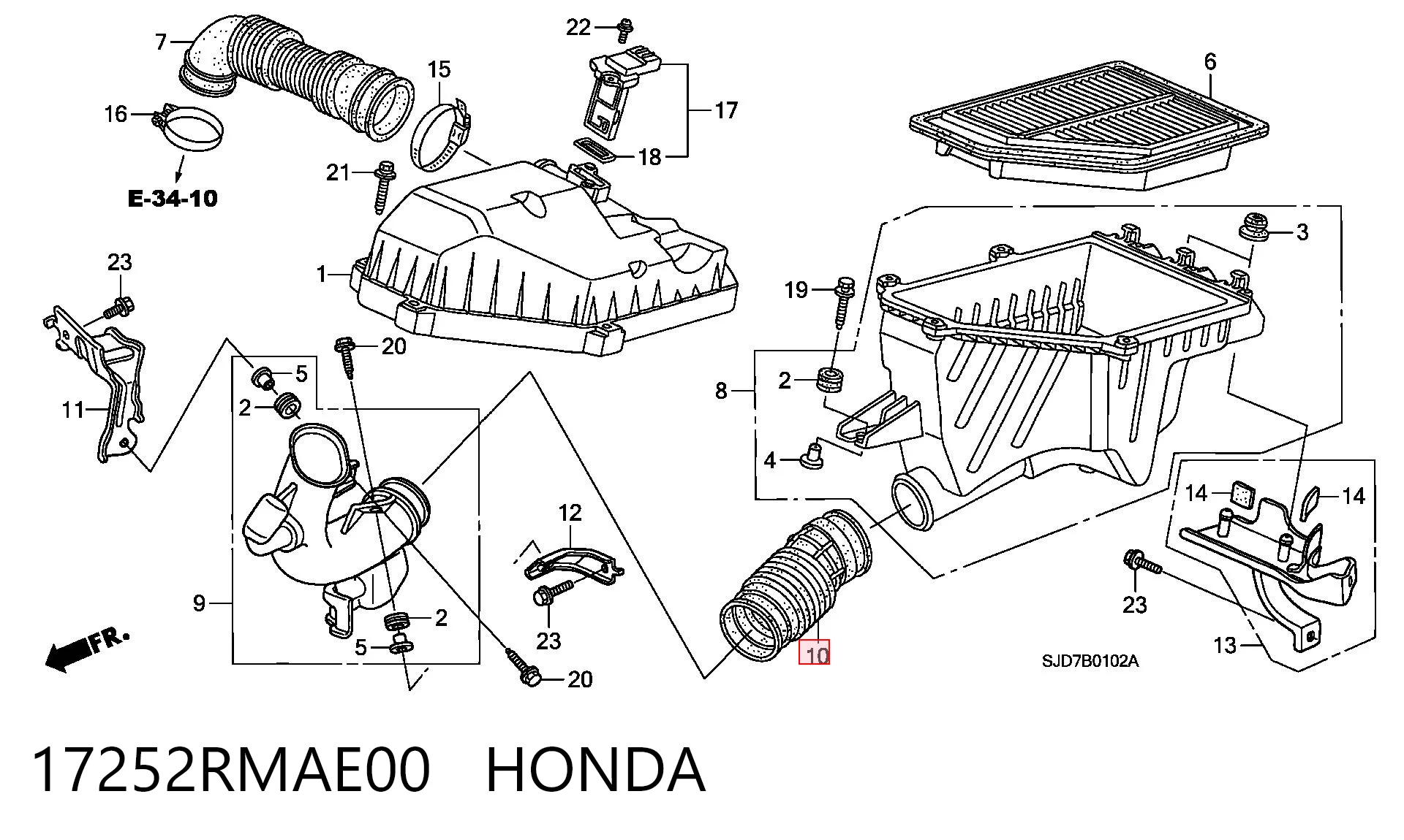 17252RMAE00 Honda
