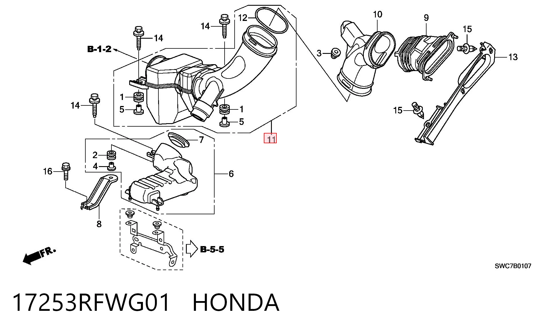 Comprar Entrada del filtro de aire Honda CR-V RE a bajo precio