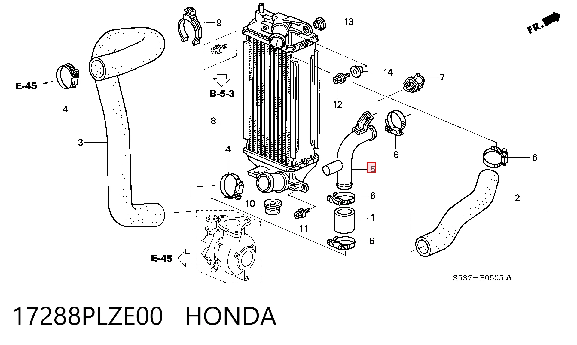 17288PLZE00 Honda