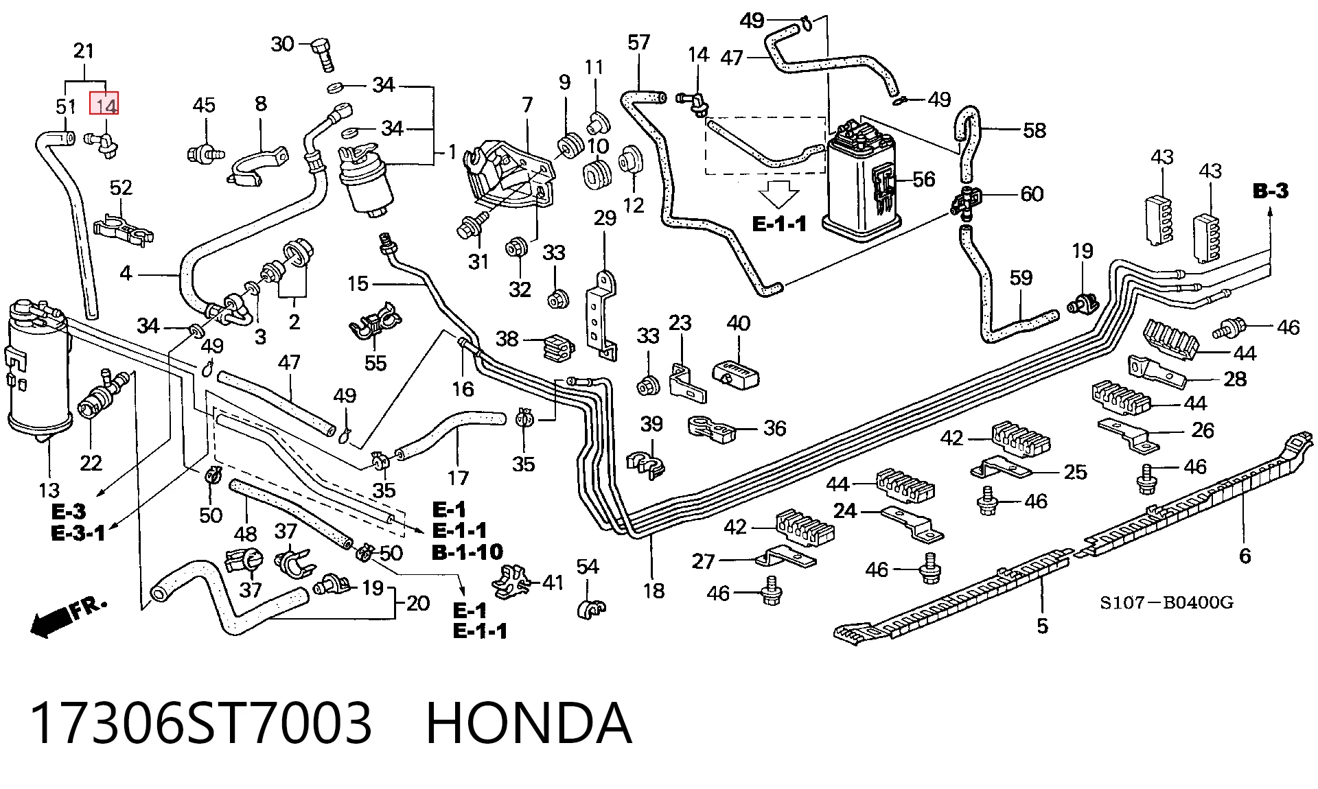 17306ST7003 Honda
